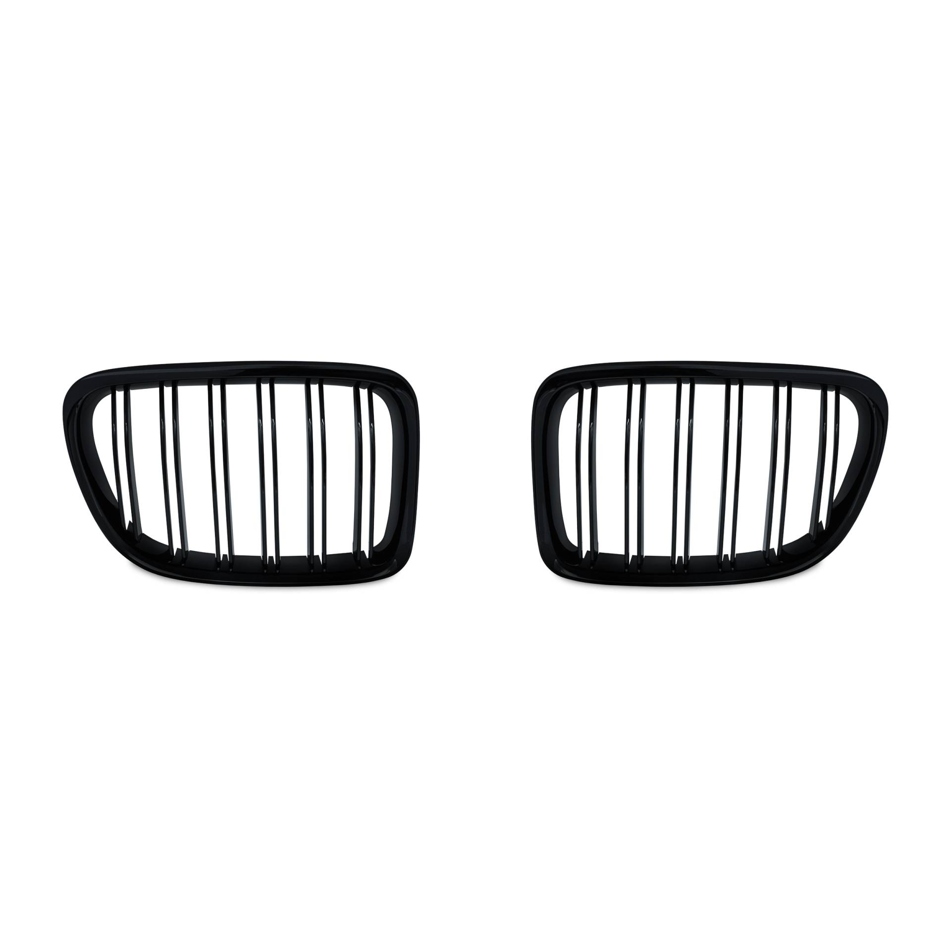 Kühlergrill DOPPELRIPPE Schwarz Glanz für BMW X1 E84 2009-2015 von JOM Car Parts & Car Hifi GmbH