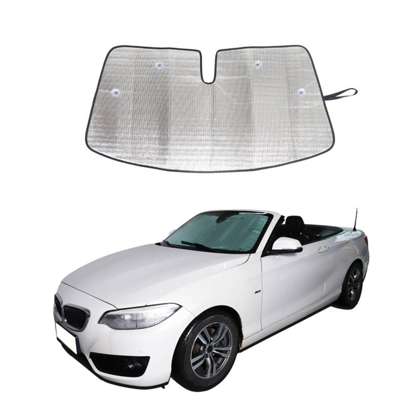 Windschutzscheibe Sonnenschutz, Auto Frontscheibe Sonnenschutz Faltbare Sonnenblende für B-M-W 1 2er Serie F20 F21 F22 F23 2012-2019 Auto Sonnenschutz blockiert UV-Strahlen und hält Fahrzeug kühl von JONKOKO