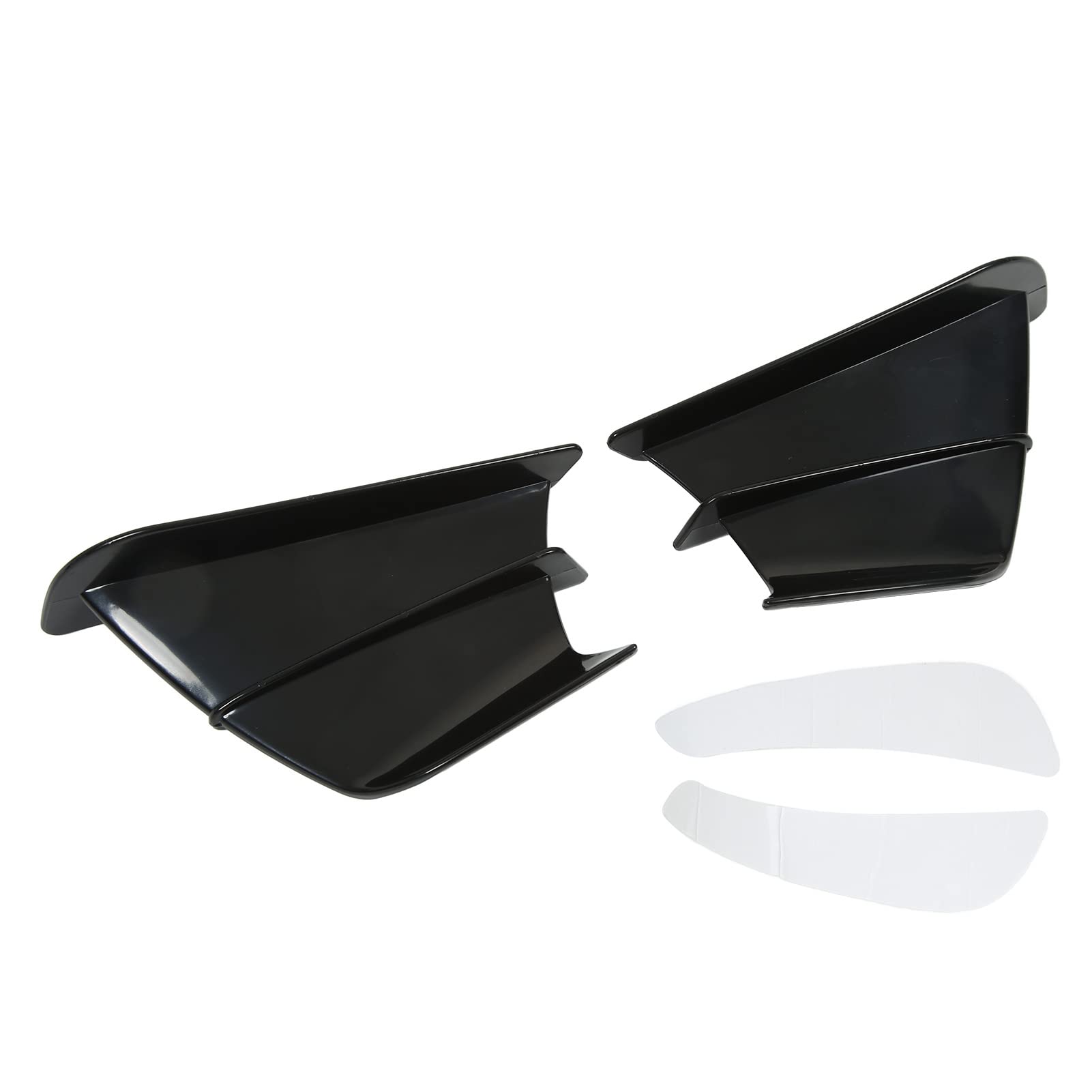 Motorrad-Seitenspoiler, Universelle Motorrad-Seitenwindflosse, Frontverkleidung, Aerodynamische Winglets, Flügel-Modifikationszubehör für Z900 Z1000(Glänzend schwarz) von JOROBURO