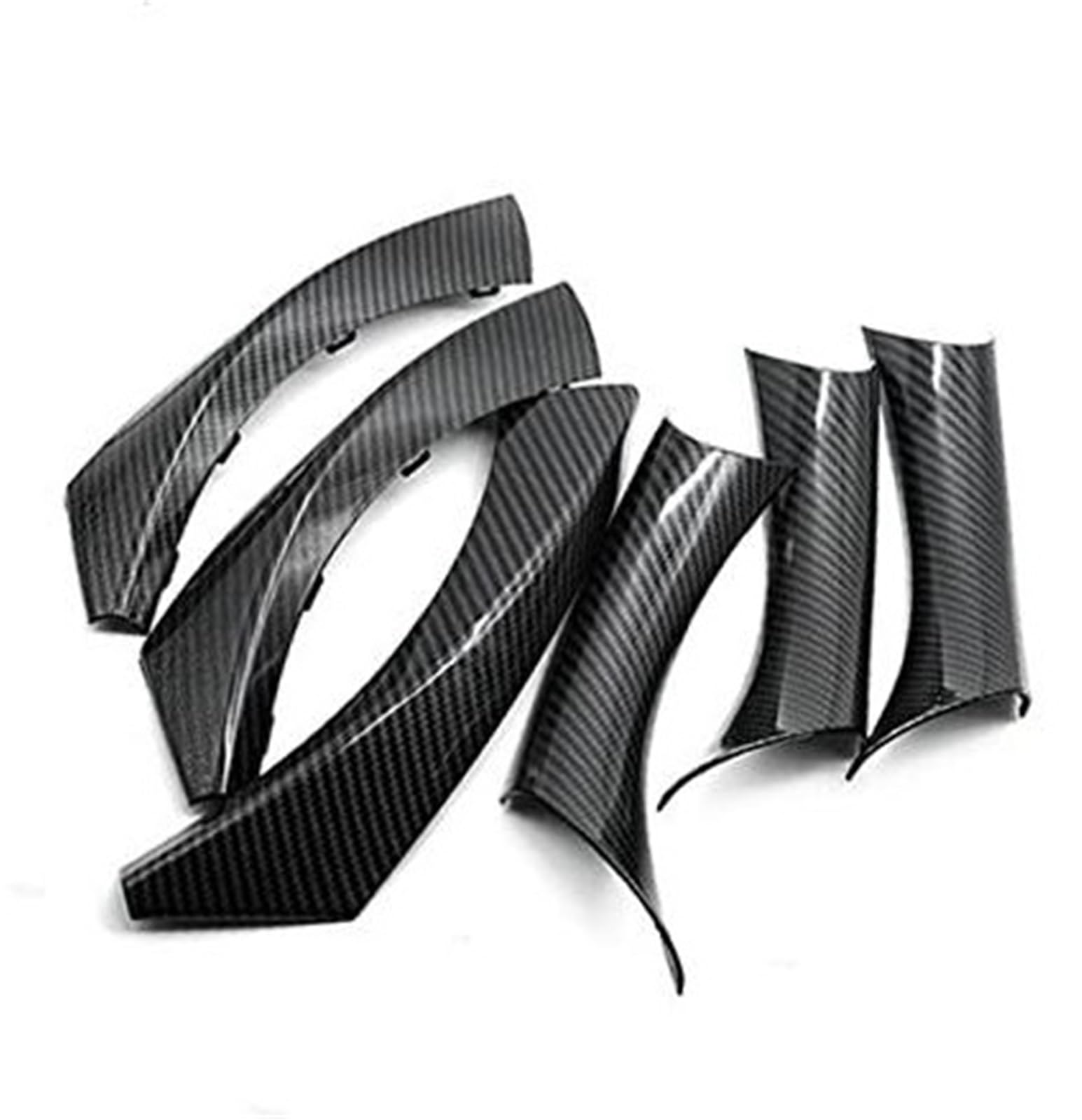 JOVERI, for, 3 4 Series E90 E91 F30 F35 F32 F34 Car Styling Innentürverkleidung Haltegriff Armlehne Schutzhülle Schutzaufkleber für Griffe(Black 6pcs for E90 Lhd) von JOVERI