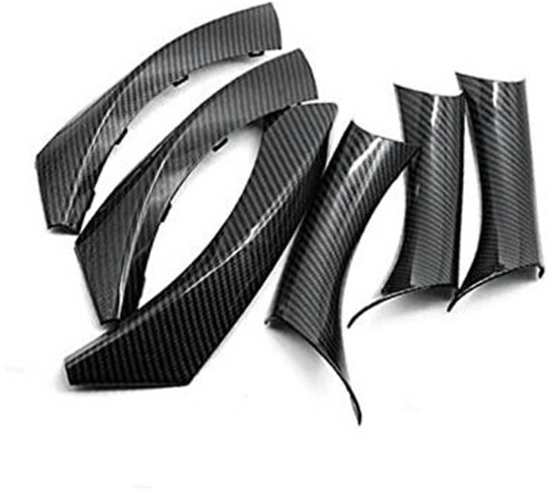 JOVERI, for, 3 4 Series E90 E91 F30 F35 F32 F34 Car Styling Innentürverkleidung Haltegriff Armlehne Schutzhülle Schutzaufkleber für Griffe(Black 6pcs for E90 Lhd) von JOVERI