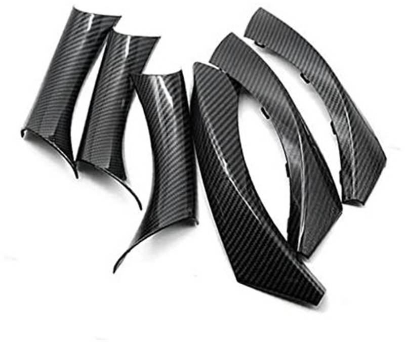 JOVERI, for, 3 4 Series E90 E91 F30 F35 F32 F34 Car Styling Innentürverkleidung Haltegriff Armlehne Schutzhülle Schutzaufkleber für Griffe(Black 6pcs for E90 RHD) von JOVERI