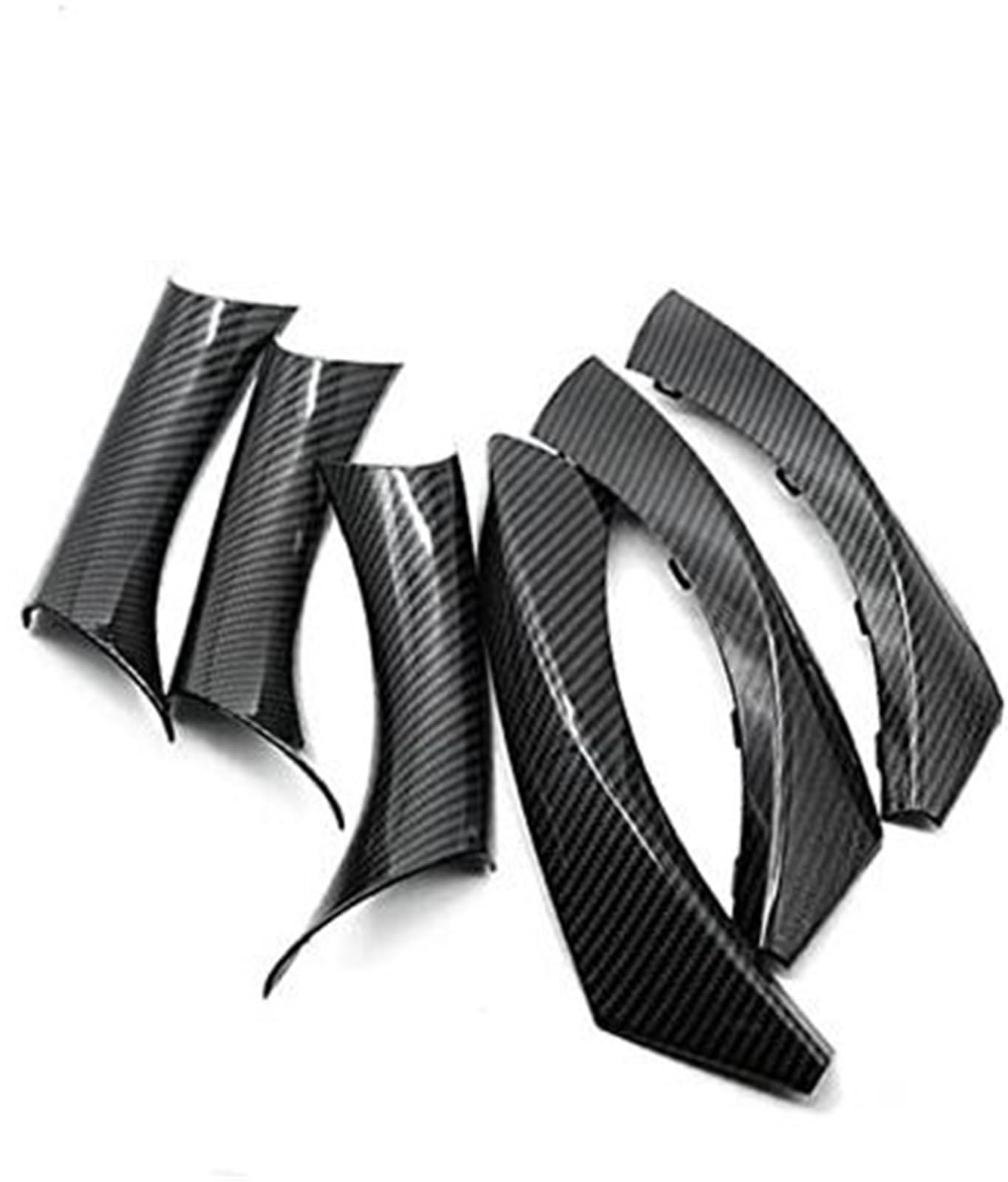 JOVERI, for, 3 4 Series E90 E91 F30 F35 F32 F34 Car Styling Innentürverkleidung Haltegriff Armlehne Schutzhülle Schutzaufkleber für Griffe(Black 6pcs for E90 RHD) von JOVERI