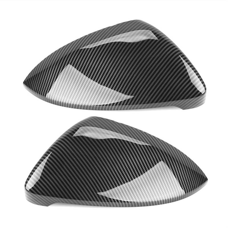 JOVERI 2 Stück Außenspiegel-Abdeckkappen, for VW, for Golf, MK7 MK7.5 GTI 7, for Golf, 7 R, for Touran, L Golf7 G Carbon-Effekt ABS Kohlefaserfarbe Seitenspiegelabdeckungen von JOVERI