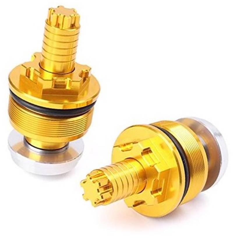 JOVERI 41 mm CNC-Stoßdämpfer vorn, Gabelbolzen, Schraubenabdeckung, Kappenversteller, Gold, for YZF R25 R3 Motorrad Schützende Vorderradgabelabdeckung von JOVERI