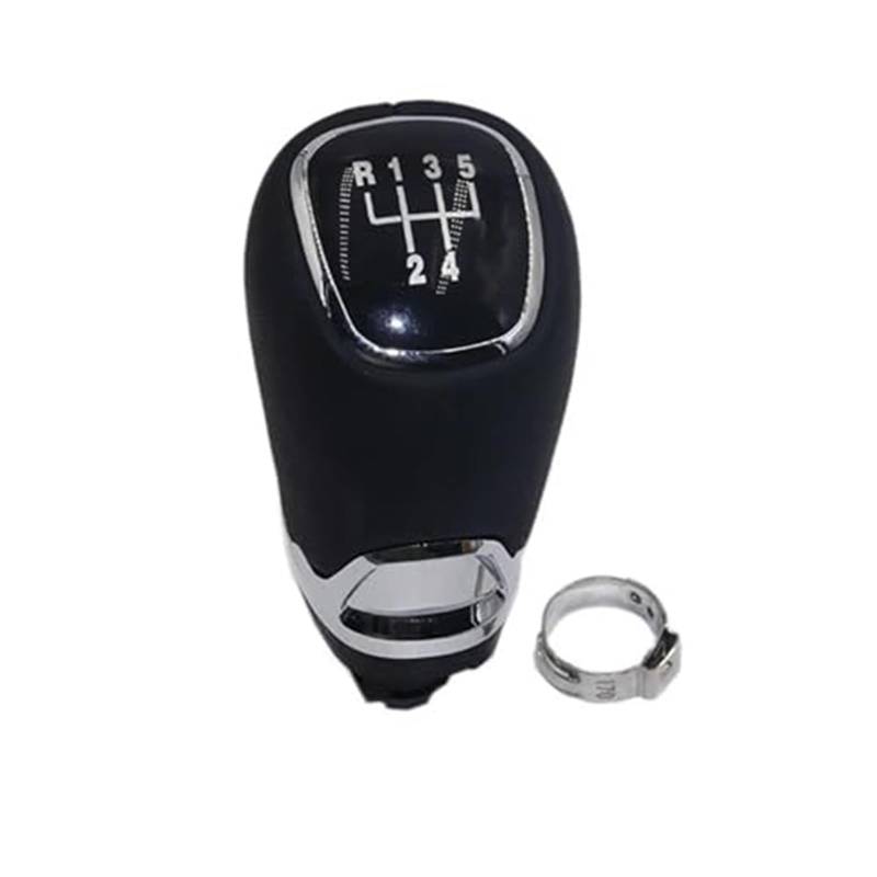 JOVERI 5 6 Gang Auto Shift Schaltknauf Hebel Gaitor Kofferraumabdeckung, for Skoda, Rapid 2012 2013 2014 2015 2016 2017 2018 Auto-Schalthebelabdeckung(Black 5 Speed Gear knob) von JOVERI