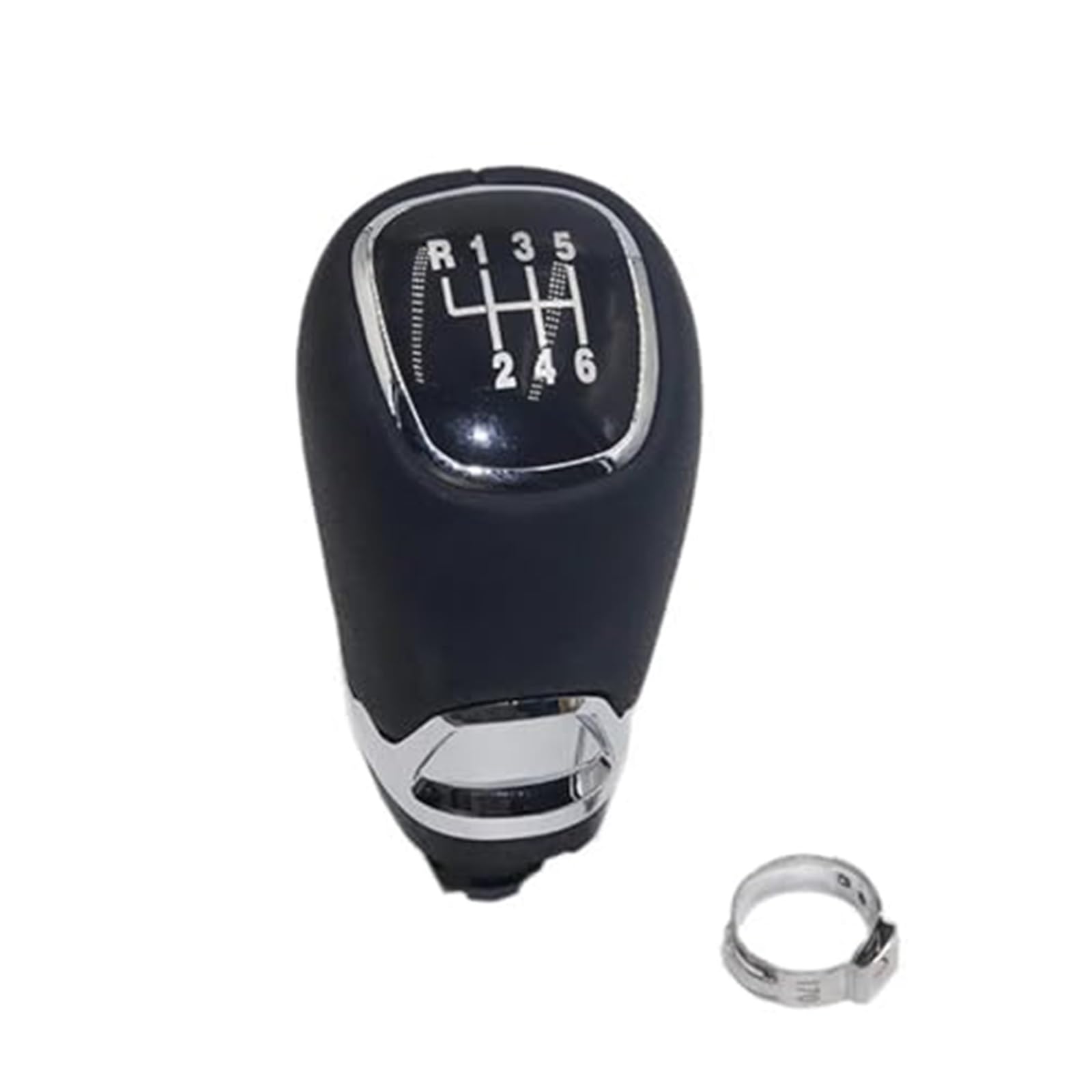 JOVERI 5 6 Gang Auto Shift Schaltknauf Hebel Gaitor Kofferraumabdeckung, for Skoda, Rapid 2012 2013 2014 2015 2016 2017 2018 Auto-Schalthebelabdeckung(Black 6 Speed Gear knob) von JOVERI