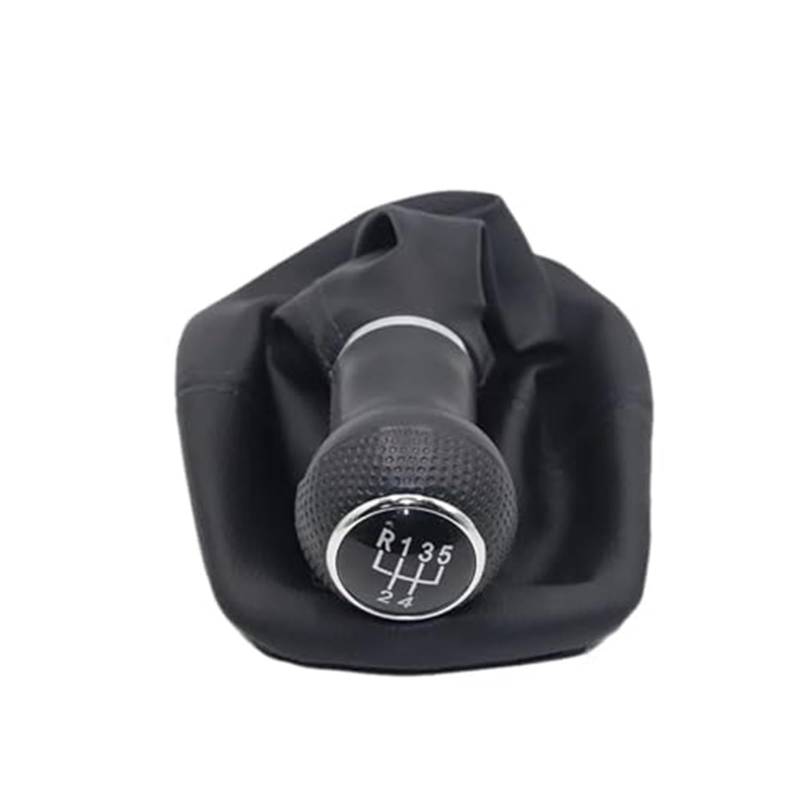 JOVERI 5 6 Gang Schaltknauf Hebel Schaltmanschette PU-Leder, for Seat, Leon Toledo 1999-2001 Schaltknauf Auto-Schalthebelabdeckung(Black R12345 Speed Type 1) von JOVERI