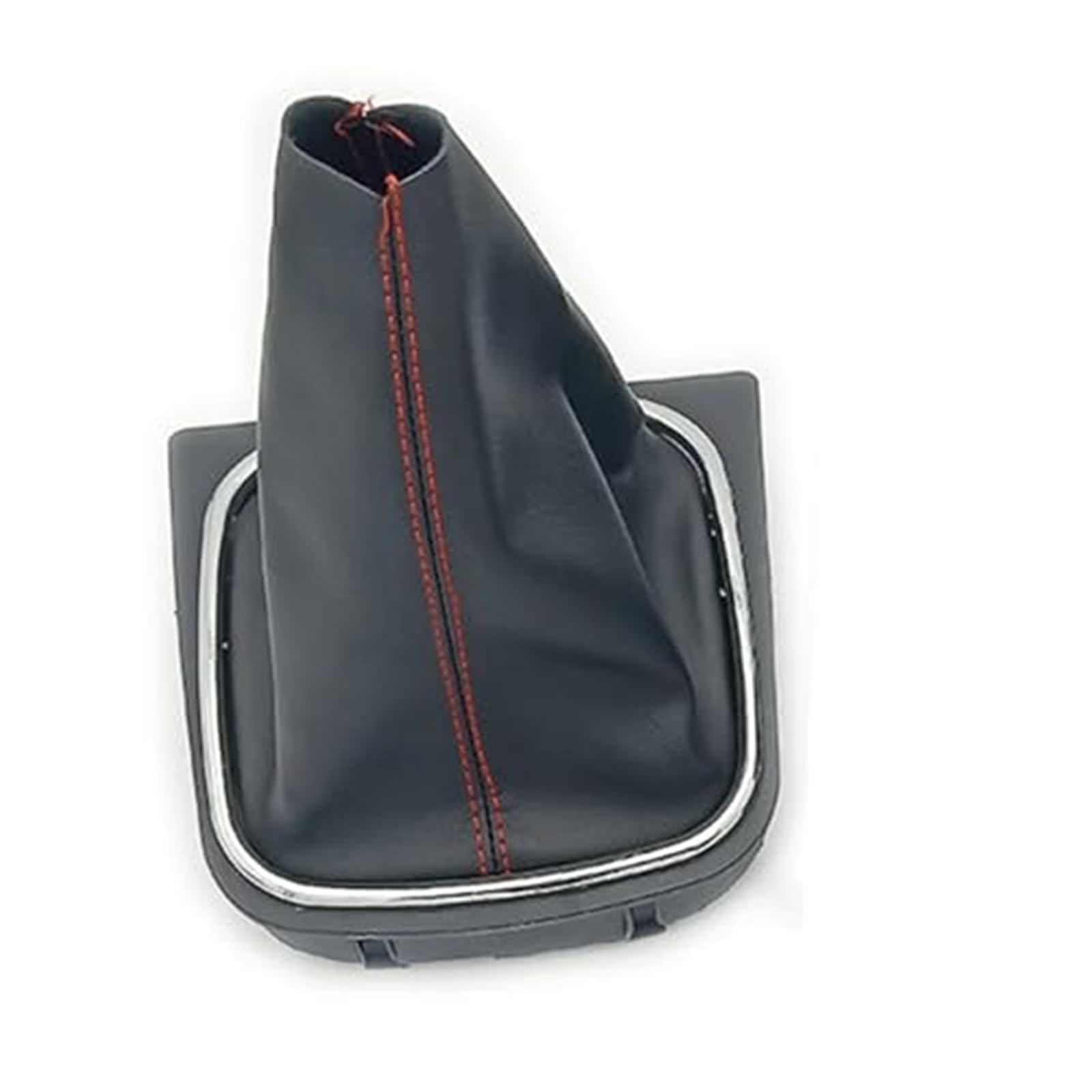 JOVERI 5 6 Gang Silber Auto Shift Schaltknauf Hebel Gaitor Kofferraumabdeckung, for VW, for Golf, 5 MK5 R32 GTD GTI 2004-2009 Auto-Schalthebelabdeckung(Black Gear Boot) von JOVERI