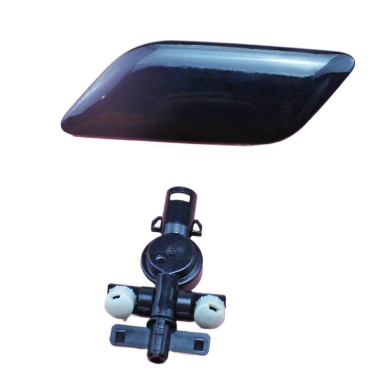 JOVERI 85045-33060 85044-33070 Schwarze Scheinwerfer-SCHEINWERFERWASCHANLAGE DÜSE Jet-DECKELKAPPE Abdeckung mit Stecker, for, for Toyota, for Camry 2009-2011 Automobil -Scheinwerferdüsenkappe(Left SI von JOVERI