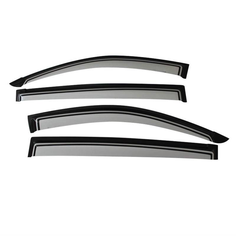 JOVERI ABS-Zubehör, Regenfenster-Visier, Seitenfenster-Abweiser, for Mitsubishi, for L200 Triton 2006–2014 Auto-Regen-Sonnen-Windabweiser(Sliver) von JOVERI