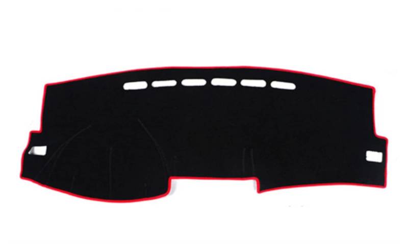 JOVERI Auto Armaturenbrett Abdeckung Matte Pad Dash Sonnenschutz Instrument Schützen Teppich, for Toyota, for Corolla, 2006 2007 2008 2009 2010 2011 2012 2013 Plattformmatte(Black(Red Edge)) von JOVERI