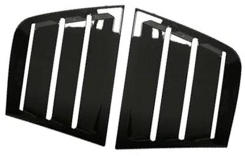 JOVERI Auto-Hecklamellen-Fensterabdeckungs-Ordnungsaufkleber, for DODGE, Charger, 2011–2021, Seitenverschluss, Blindentlüftungsschaufel, ABS-Kohlefaser-Zubehör Lamellenverschluss der Heckscheibe(BLACK von JOVERI