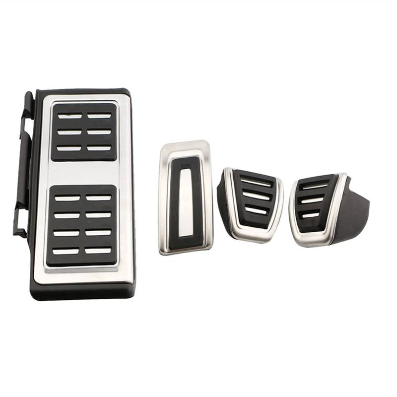 JOVERI Auto Pedale Fuß Kraftstoff Bremse Kupplung Pedal Abdeckung Teile Zubehör, for VW, for Tiguan, for MK2 2017 2018 Auto-Kupplungspedalauflage(4Pcs MT with Rest) von JOVERI