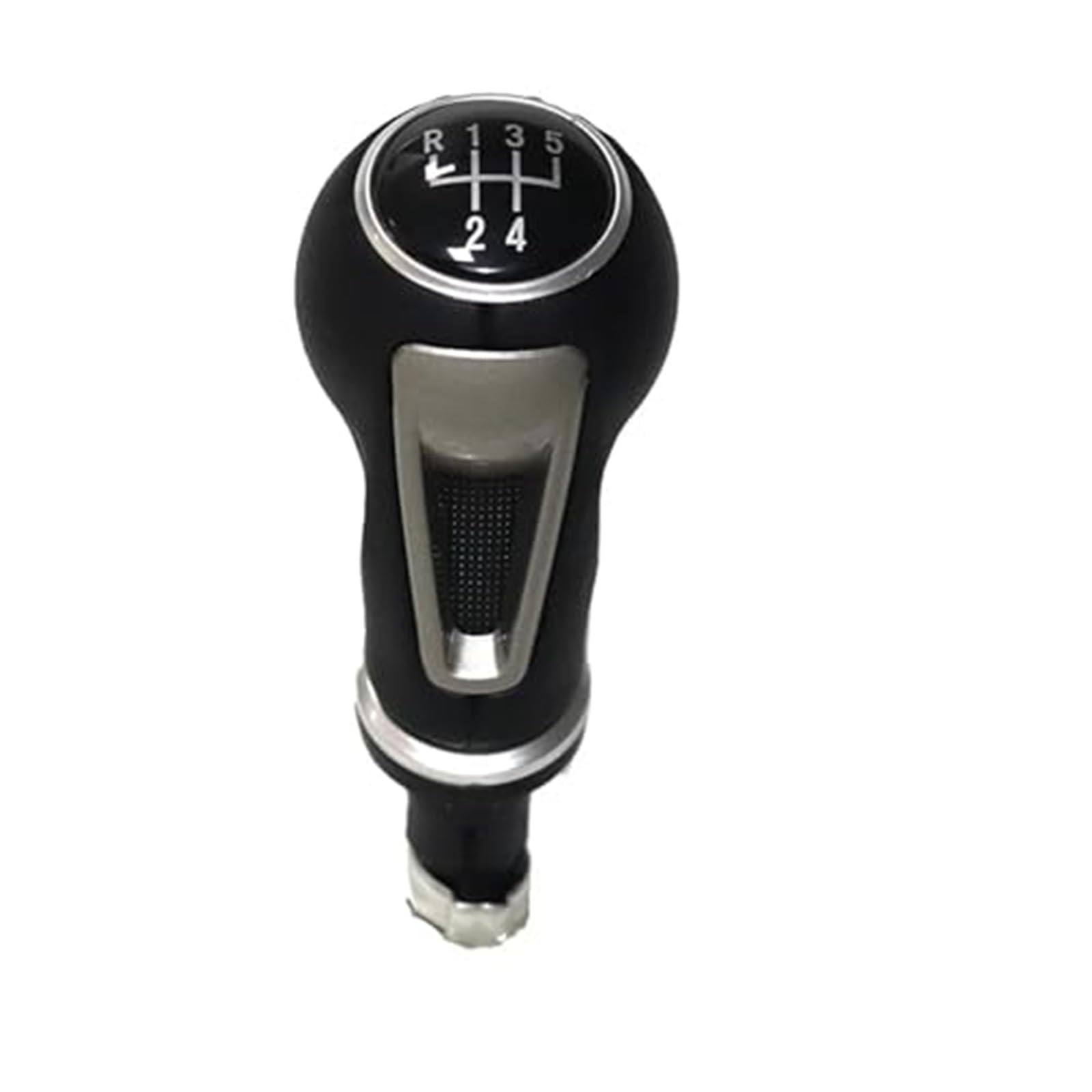 JOVERI Auto Schaltknauf Hebel Stick Gamasche Kofferraumabdeckung Kragen Leder, for Seat, Ibiza IV Auto-Schalthebelabdeckung(Black 5 Speed knob) von JOVERI