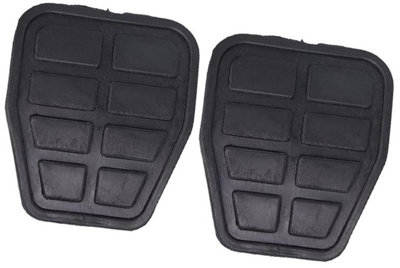 JOVERI Brems-Kupplungs-Fußpedal-Pad-Abdeckungen aus Gummi, for Caravelle 1990–2003 Pedalschutz für Kraftfahrzeuge(Black 2Pc) von JOVERI