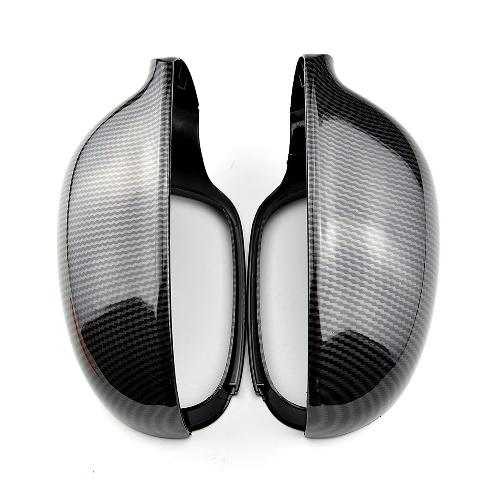 JOVERI Carbon Look Schwarz Auto Rückspiegel Abdeckungen, for VW, for Golf, 5 MK5 GTI R32 Standard 2006-2009 Seitenspiegelkappen Abdeckungen Seitenspiegelabdeckungen(Carbon Look Black) von JOVERI