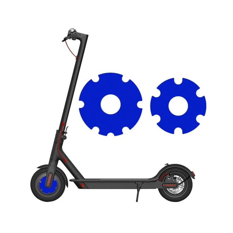 JOVERI Elektroroller Vorderradaufkleber PVC Motorschutzhülle Schale, for Xiaomi, M365/1s/Pro Tretroller Zubehör Roller-Radabdeckung(Blue) von JOVERI