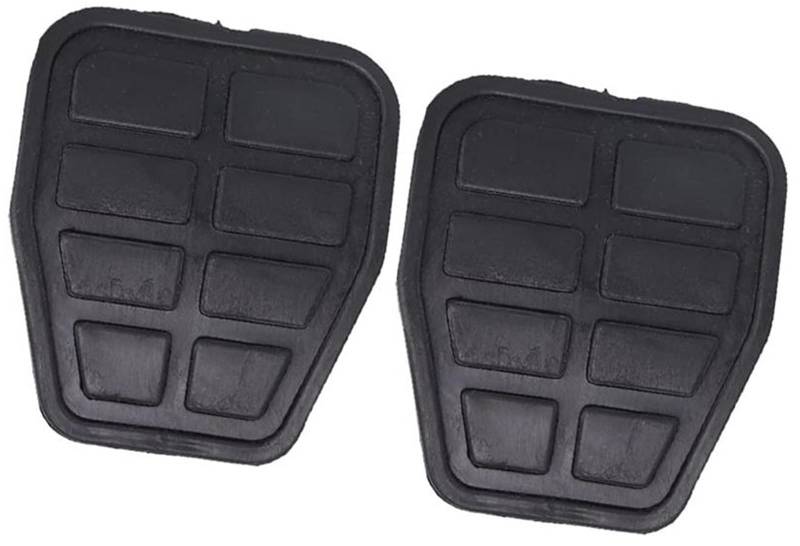 JOVERI Gummi-Abdeckung for Brems- und Kupplungsfußpedal, for SEAT Cordoba 6K VW Derby, for Polo, Classic 1994–2002 Pedalschutz für Kraftfahrzeuge(Black 2Pc) von JOVERI