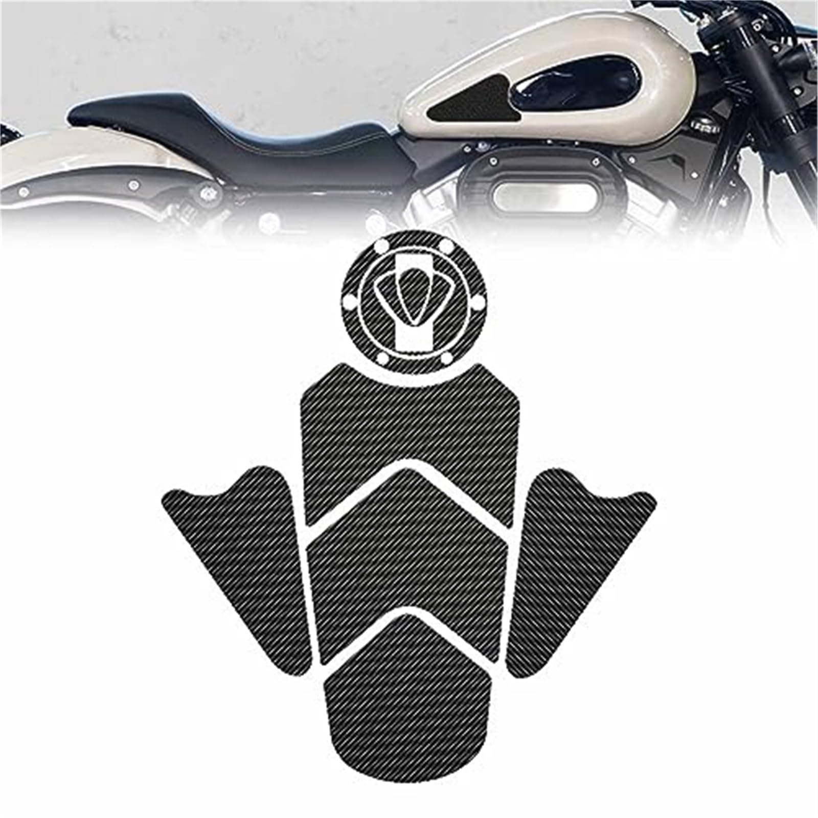 JOVERI Kompatibel mit BE-NDA BD300 BD 300 BD-300 2020 2021 2022 Motorrad 3D Carbon Aufkleber Dekoration Aufkleber Tankpad Komplette Kits Zubehör Rutschfestes Motorrad-Tankpad von JOVERI