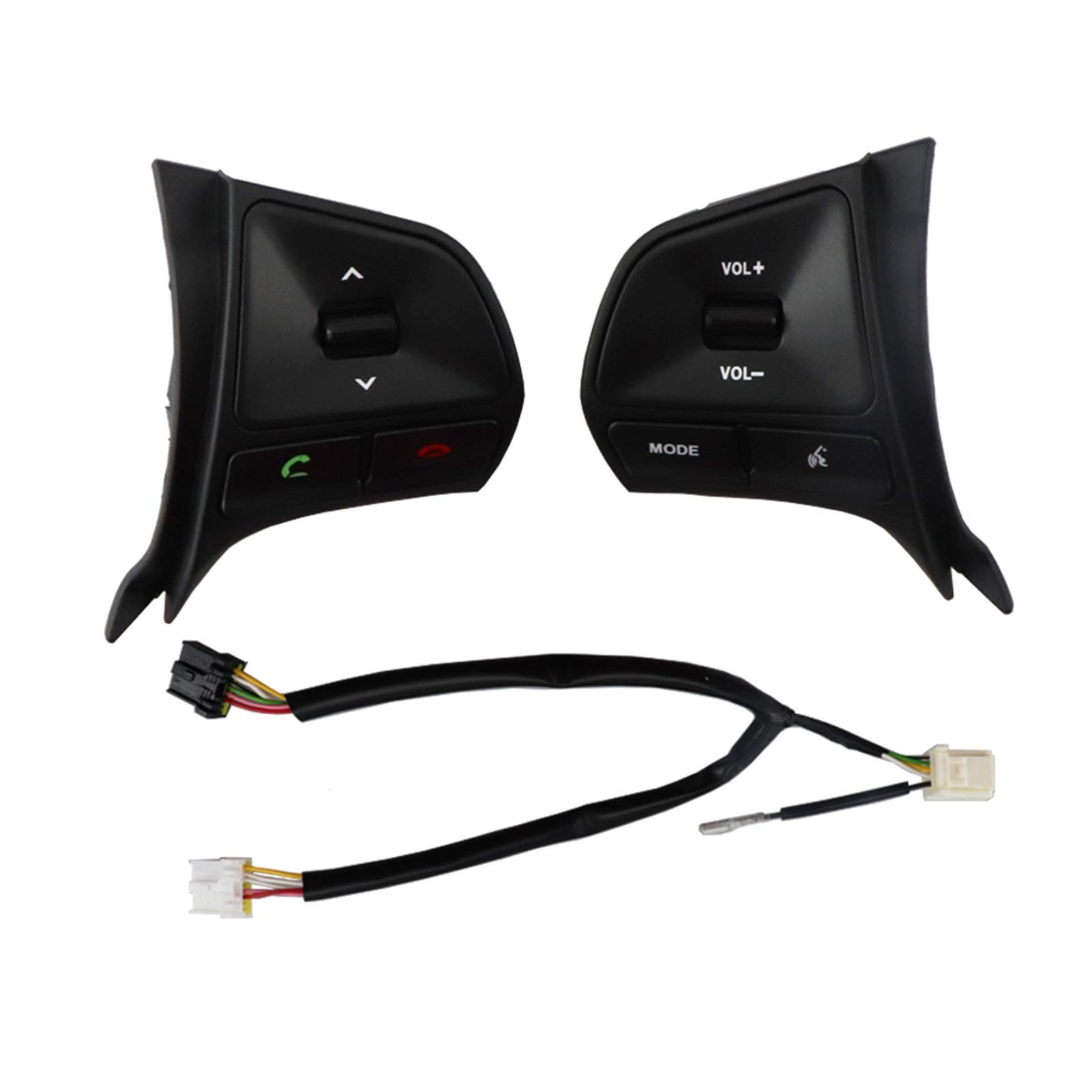 JOVERI Lenkrad-Tempomat-Taste, for Kia, for K2 New Rio K2 2011-2014 Bluetooth Audio Telefon Lautstärkeregler Montierter Tempomat(Light Black) von JOVERI