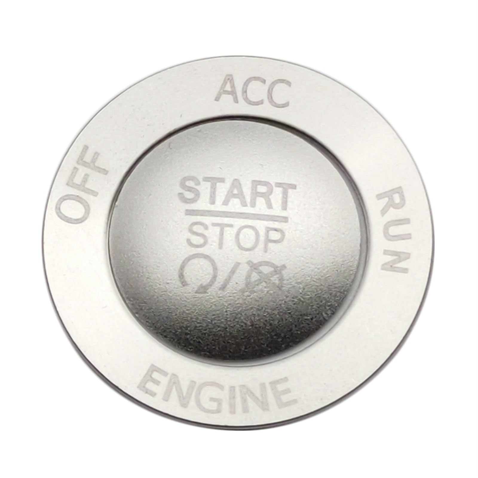 JOVERI Motor-Start-Stopp-Knopfknopfabdeckung + Ringverkleidungszubehör 2015-2020, for Dodge, for Challenger Charger Start-Stopp-Taste für Automotoren(Silver) von JOVERI