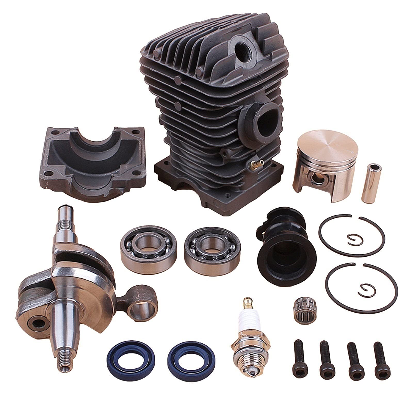 JOVERI Motor Zylinder Kolben Kurbelwelle Lager Kit Benzin Kettensäge Reparatur Set, for STIHL, 023 025 MS230 MS 250 MS 250 MS 230 Kolbenbaugruppe für Kettensägen von JOVERI