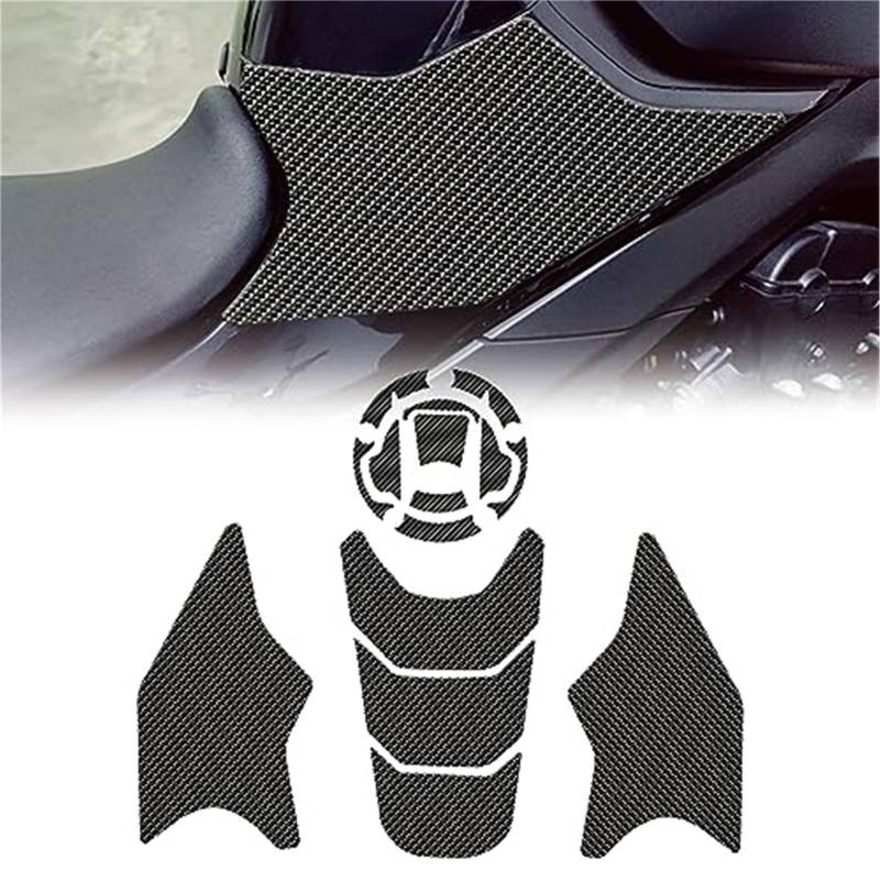 JOVERI Motorrad Anti-Rutsch-Heizöl-Tankpad, seitlicher Kniegriff, Aufkleber, Schutzaufkleber, kompatibel mit C-FMOTO 800 NK 800NK C-F800NK 2023 Rutschfestes Motorrad-Tankpad von JOVERI