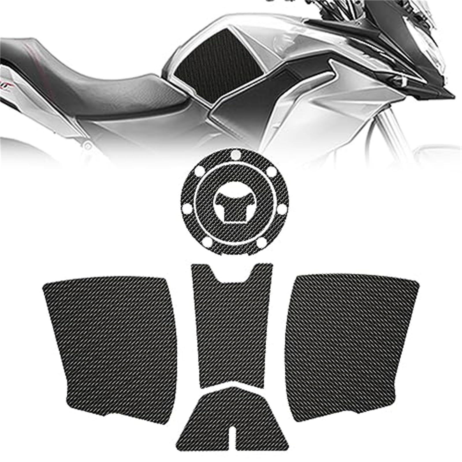 JOVERI Motorrad Anti-Rutsch-Heizöl-Tankpolster, seitlicher Kniegriff, Aufkleber, Schutzaufkleber, for CBF190X CBF 190 X CBF-190X Zubehör Rutschfestes Motorrad-Tankpad von JOVERI