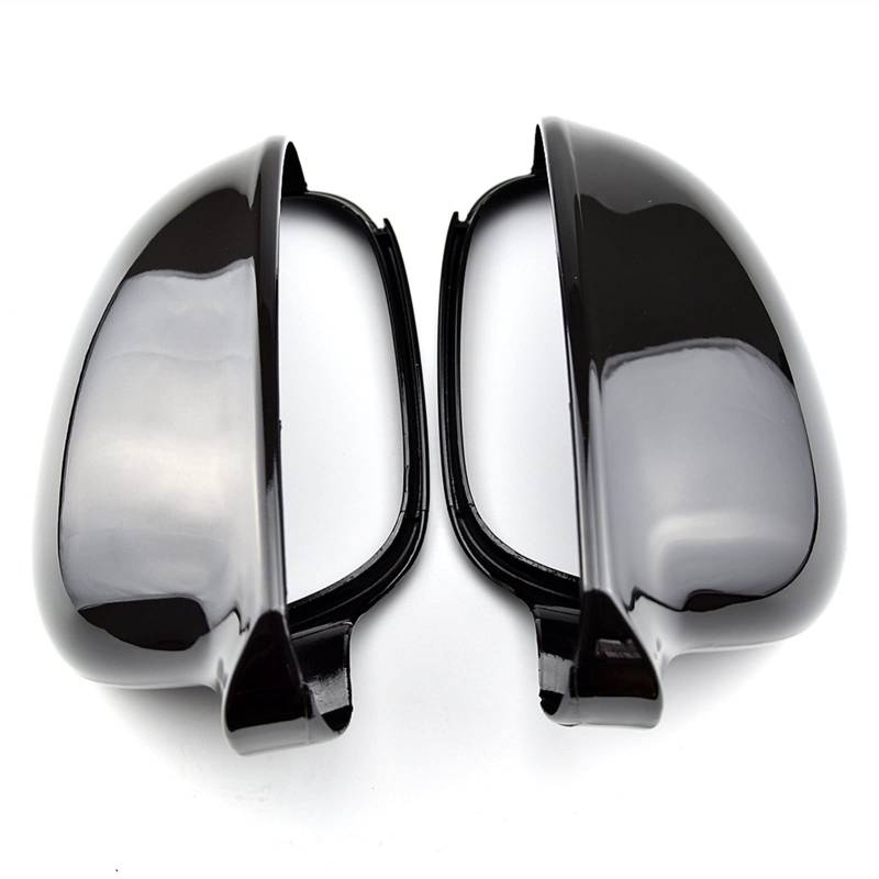 JOVERI Rearview Side Mirror Cap, for VW, for Passat, B6 R36, for Golf, 5, for Jetta, MK5 Black Mirror Cover Seitenspiegelabdeckungen(Bright Black) von JOVERI