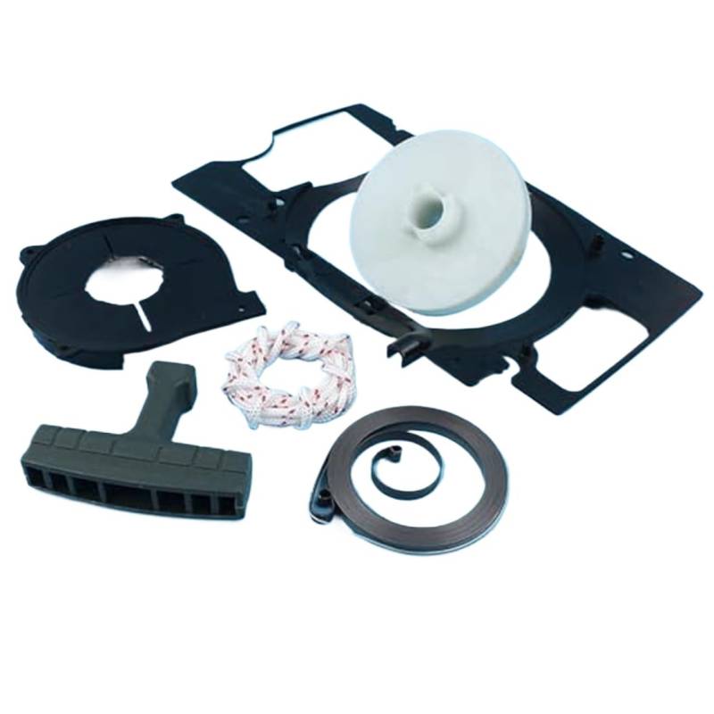 JOVERI Rückstoßstarter-Riemenscheiben-Federgriff-Griffseil-Schwungrad-Luftleiter-Kit, for Husqvarna, 61268272 XP-Kettensäge Federseil für Motorstarter von JOVERI