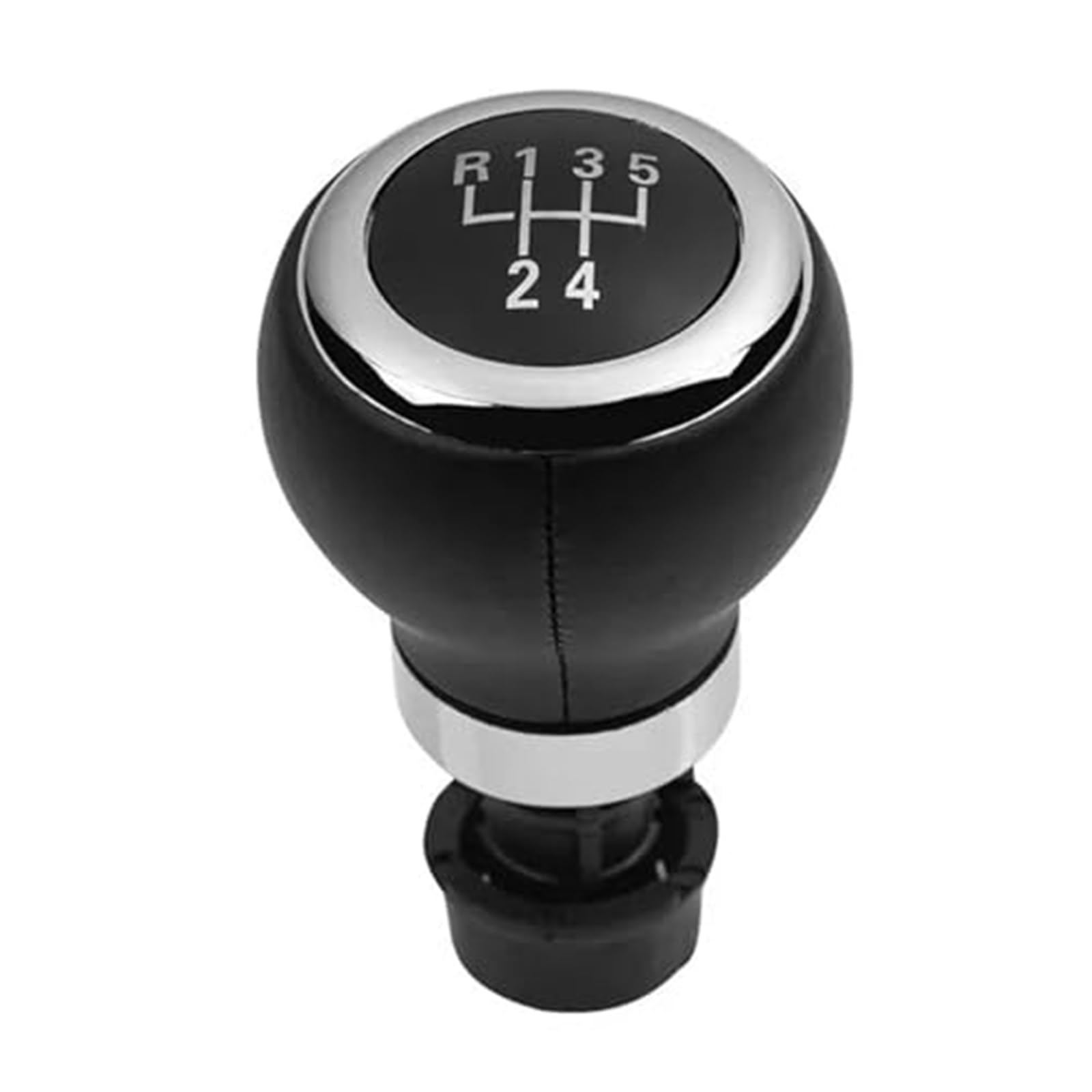 JOVERI Schaltknauf, Schaltknauf, Gamasche, Kofferraumabdeckung, for VW, for Tiguan, 5N 2007–2011, Auto-Innenteile Auto-Schalthebelabdeckung(Black 5 Speed Knob) von JOVERI