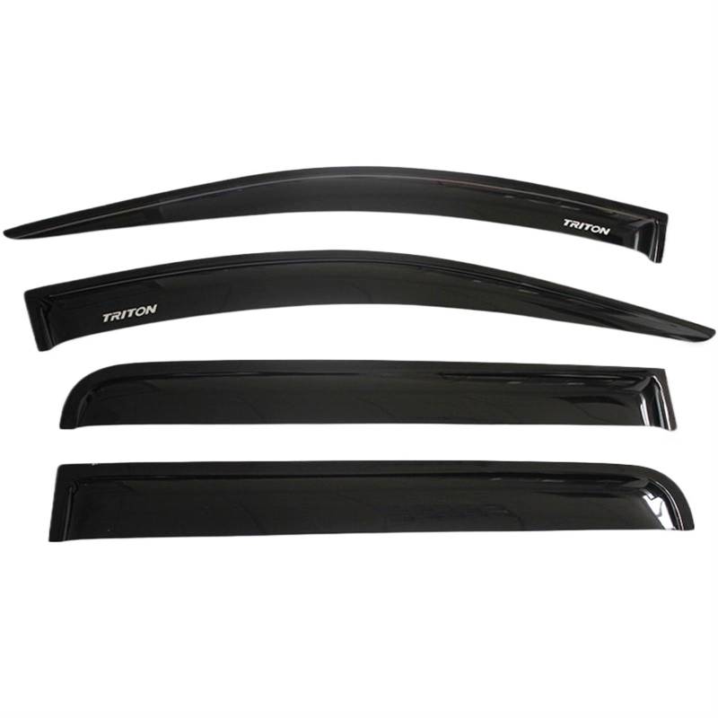 JOVERI Seitenfensterabweiser, Pickup, Schwarze Farbe, Auto-Windabweiser, for Mitsubishi, for L200 2016–2019 Auto-Regen-Sonnen-Windabweiser(Black) von JOVERI