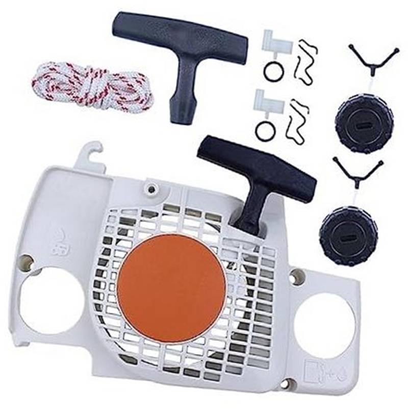 JOVERI Starter-Rückstoß-Heizölkappen-Set, for STIHL, Ms180 Ms180C Ms170 017 018 Kettensäge Jardin Motosierra Gasolina Tankdeckel-Sicherheitsseil von JOVERI