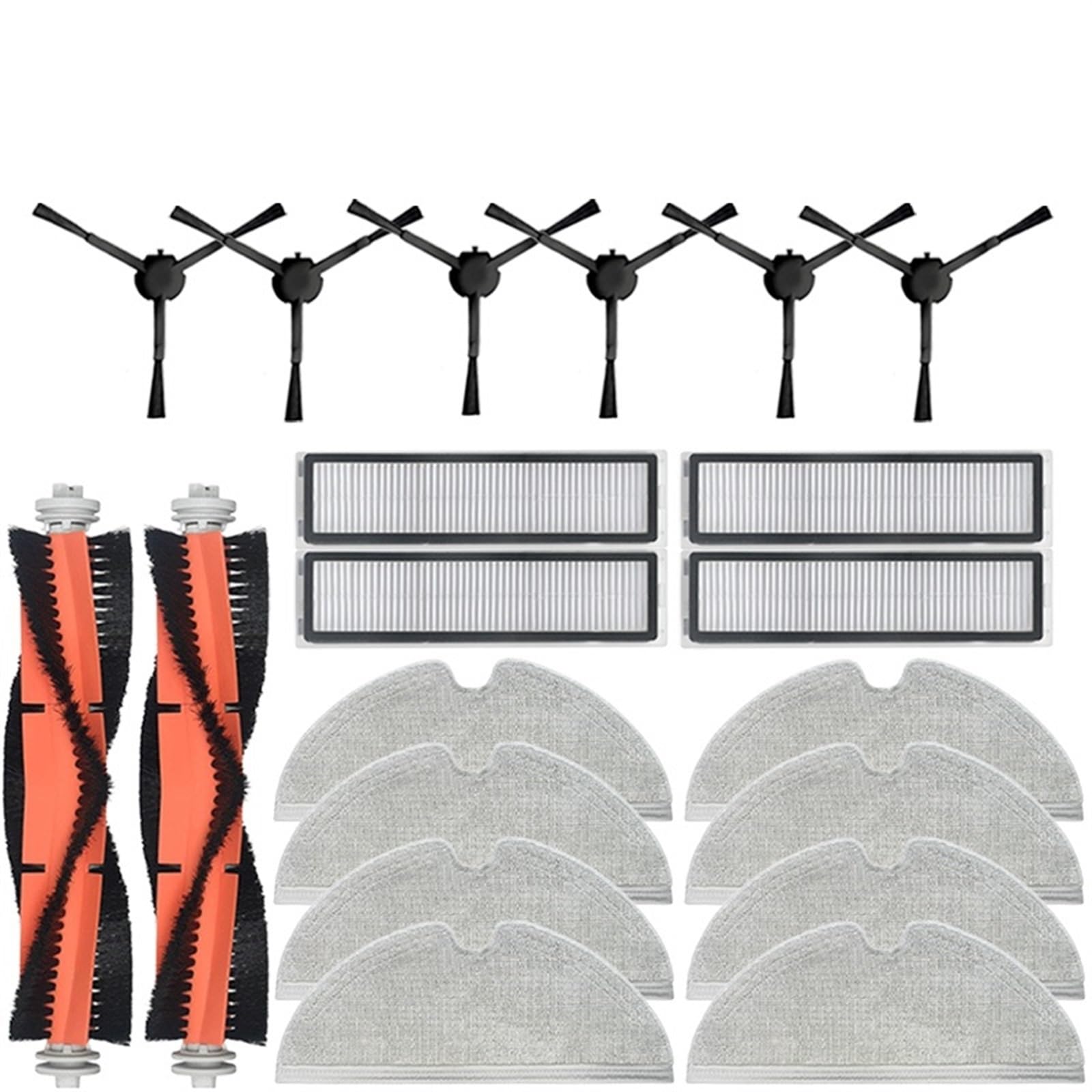 JOVERI for Dreame, Bot D9 MAX Roboter-Staubsauger-Zubehör, for Dreame, Bot L10 Pro Hepa-Filter Hauptbürste Mopptuch Ersatz Ersatzteil Roboter-Staubsauger-Set(20pcs-01) von JOVERI