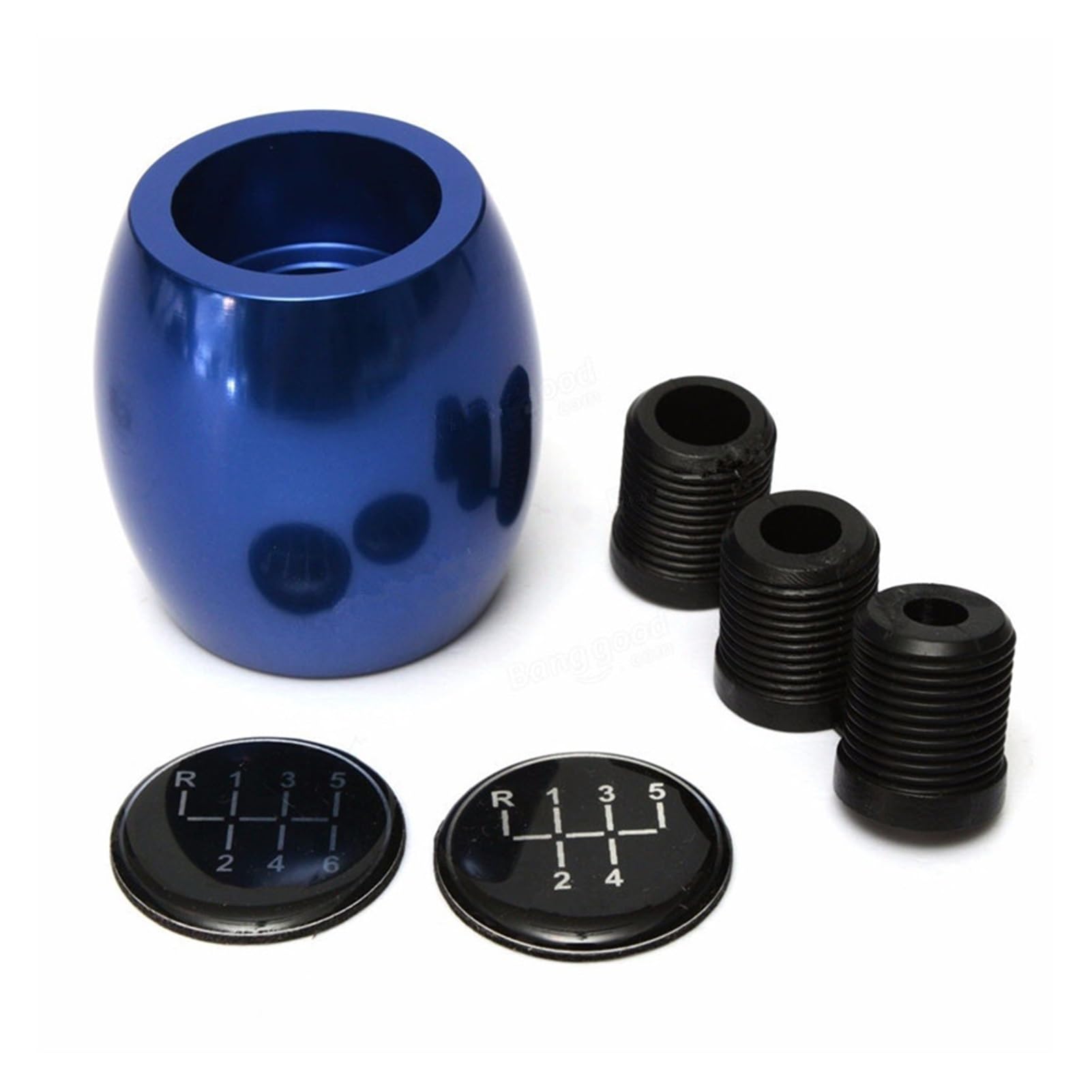 JOVERI for VW, for Golf, for Lada, for Kia, Schwarz Silber Rot Blau Universal MT Schaltknauf Hebel Stick Kopf Ball Auto-Styling Schaltknauf(Blue) von JOVERI