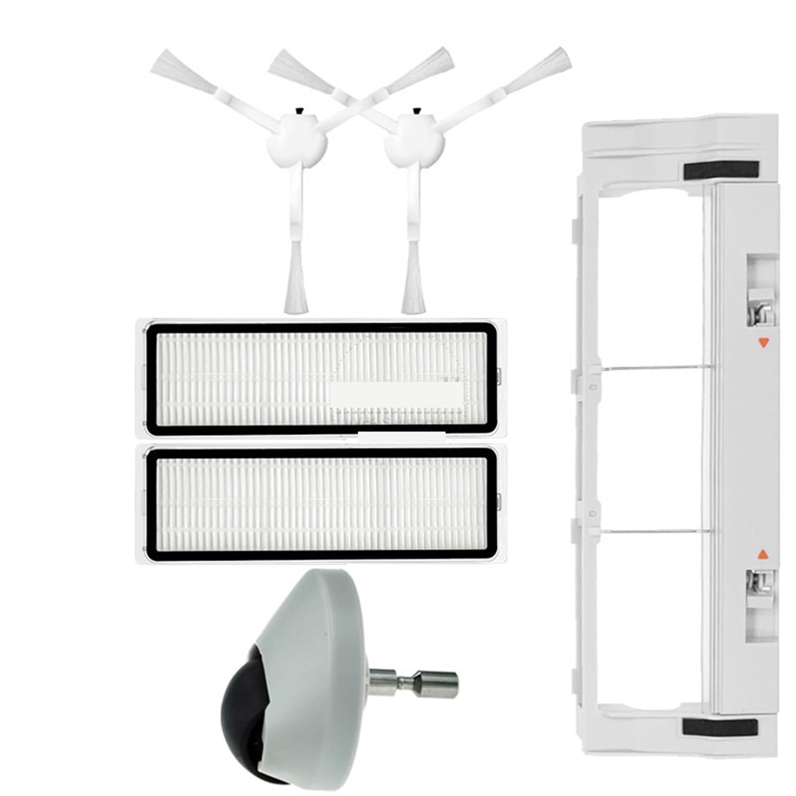 JOVERI for Xiaomi, MI Roboter Vakuum Mopp 2 Pro Plus STYTJ02ZHM Zubehör Staubsauger Ersatzteile Ersatz Pinsel Filter Mopp Tuch Roboter-Staubsauger-Set(Che) von JOVERI