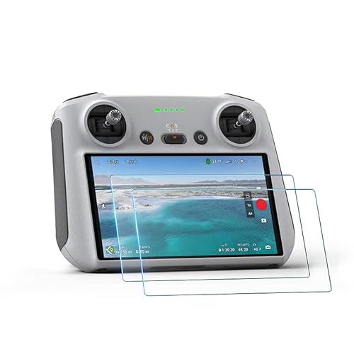 Mini 3 Pro Zubehör Displayschutzfolie, JOYSOG 2er-Pack HD-Displayschutzfolie aus gehärtetem Glas für DJI Mini 3 Pro RC- Fernbedienung Zubehör von JOYSOG