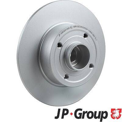 Jp Group 2x Bremsscheiben hinten+Radlager+ABS Ring für Renault, Nissan von JP GROUP