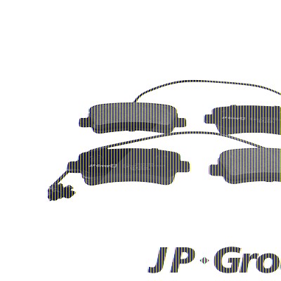 Jp Group Bremsbeläge inkl. VWK Hinten (Satz) [Hersteller-Nr. 1263701810] für Nissan, Opel, Renault von JP GROUP