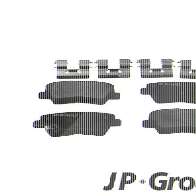 Jp Group Bremsbeläge hinten (Satz) [Hersteller-Nr. 3563701110] für Hyundai, Kia, Ssangyong von JP GROUP