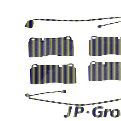 Jp Group Bremsbelagsatz Vorderachse [Hersteller-Nr. 1163606810] für Seat, VW von JP GROUP