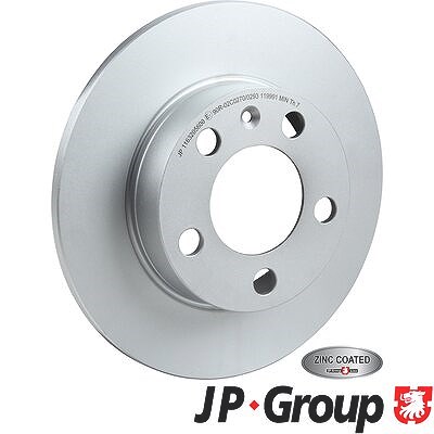 Jp Group 1x Bremsscheibe Hinterachse Voll [Hersteller-Nr. 1163205600] für Audi, Seat, Skoda, VW von JP GROUP