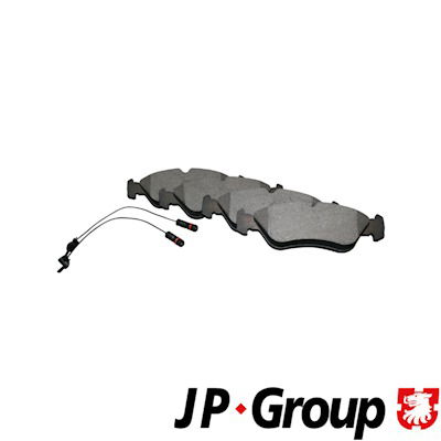 Bremsbelagsatz, Scheibenbremse Hinterachse JP group 1163705510 von JP group