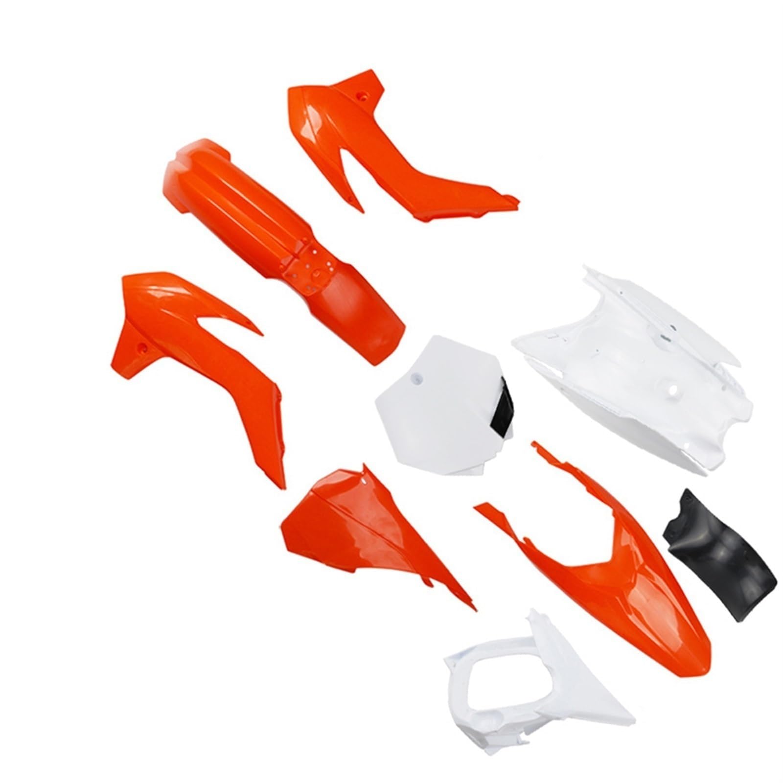 JPLZOM KT85 Motorrad Kotflügel Abdeckung Kotflügel Schlamm Schutz Motocross Schutz Teile Verkleidung Body Kit Universal Dirt Pit Bike Moto Motorradverkleidungs-Kits(Orange) von JPLZOM