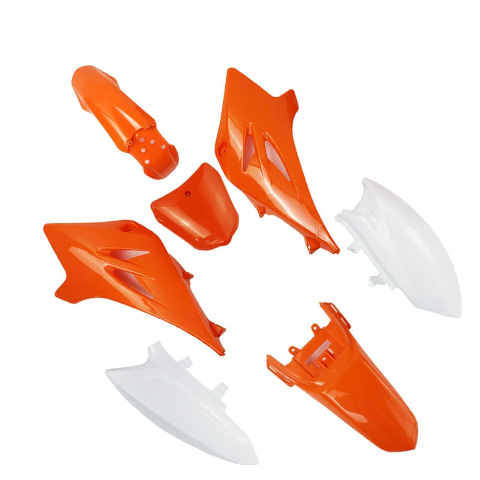 JPLZOM Kunststoff-Kotflügel-Schutzabdeckung, Kraftstofftank, seitlicher Kotflügel, Verkleidung, Karosserie-Set, TTR50, TTR 50 Pit Dirt Bike Motorradverkleidungs-Kits(Orange) von JPLZOM