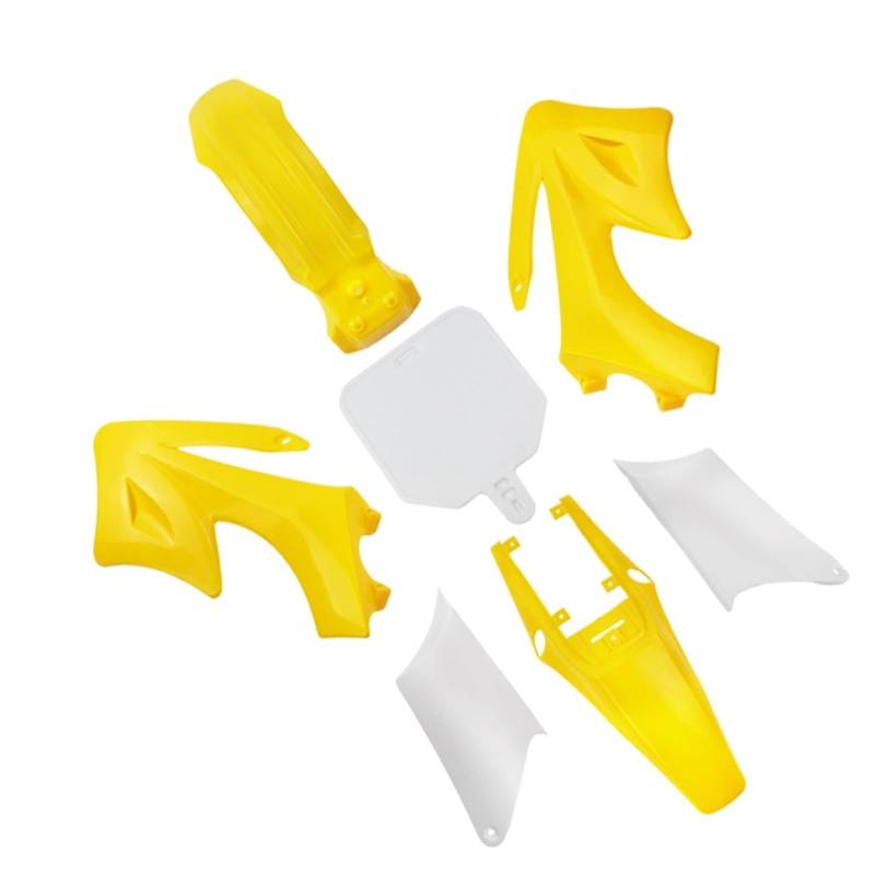 JPLZOM Motorrad Apollo Verkleidungskits Kotflügelverkleidung Body Kit Set 110 125 140 150 200CC, for Apollo, Pit Bike Motorrad Motorradverkleidungs-Kits(Yellow) von JPLZOM