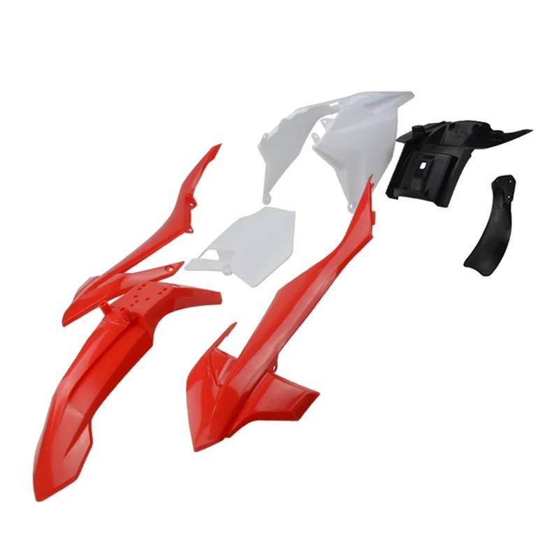 JPLZOM Motorrad KT50 Verkleidung Körper Kunststoff Abdeckung Kit Set China KT 50, for Mini, Dirt Pit Bike Zubehör Motorradverkleidungs-Kits(Red White) von JPLZOM