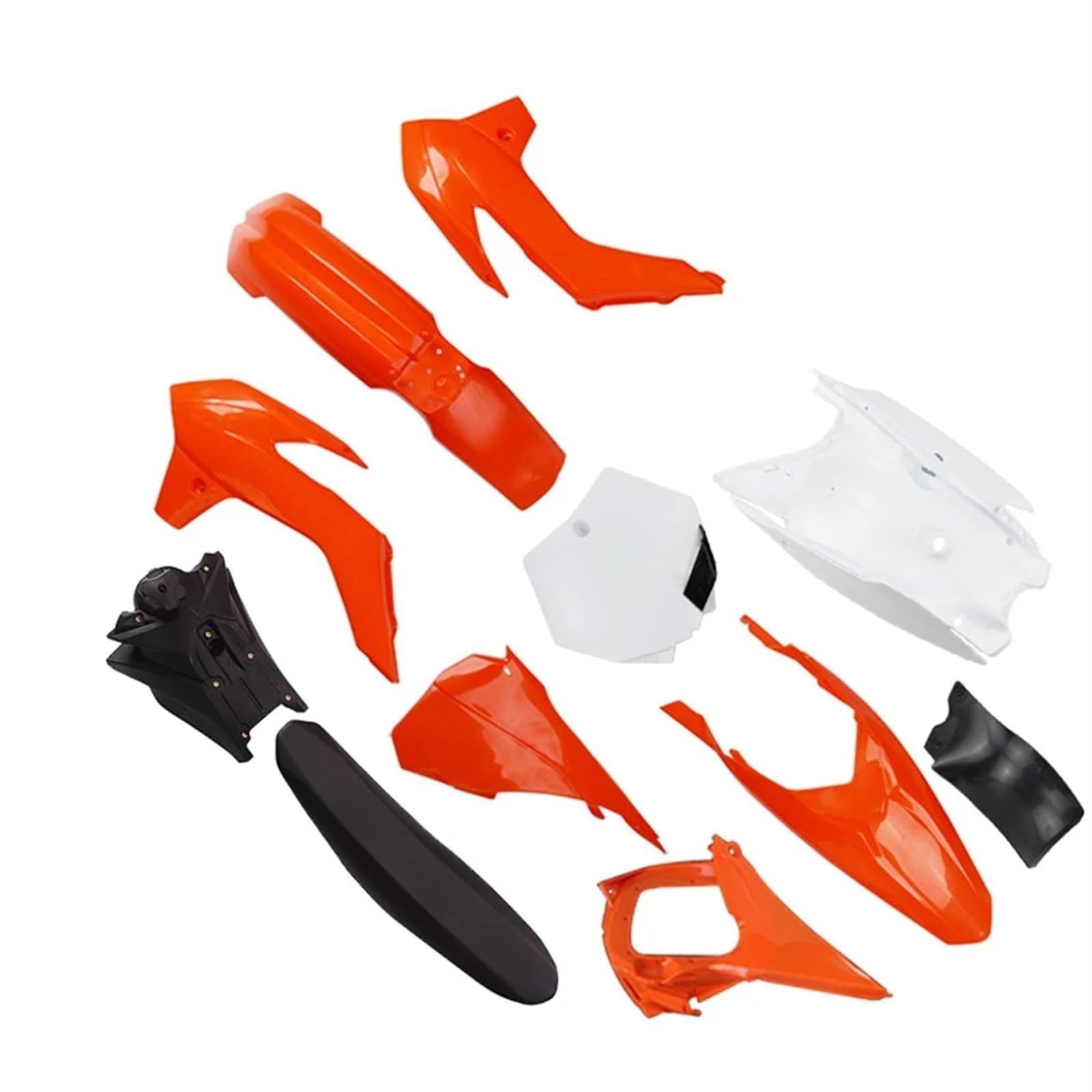 JPLZOM Motorrad Kunststoff Abdeckung Verkleidung Körper Kunststoff Abdeckung Kit Mit Kraftstoff Tank KT 85 Dirt Bike Pit BIK KT85 Motocross Motorradverkleidungs-Kits(Orange) von JPLZOM