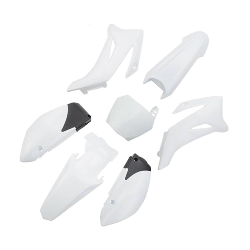 JPLZOM Motorrad Kunststoff Abdeckung Verkleidung Körper Kunststoff Abdeckung Kit Set TTR110 Dirt Bike Pit BIK Motocross Motorradverkleidungs-Kits(White) von JPLZOM